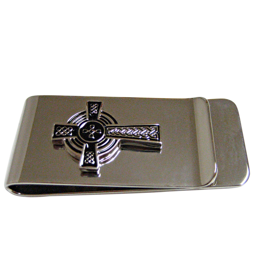 Large Textured Cross Money Clip